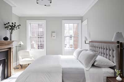  Transitional Family Home Bedroom. Bethune Street  by Ronen Lev.