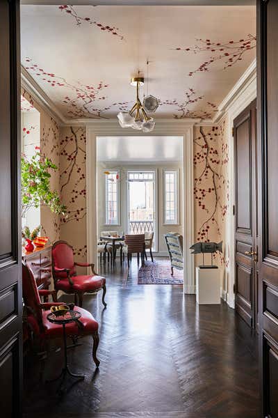  Maximalist Apartment Entry and Hall. New York City Pied-á-terre by Phillip Thomas Inc..