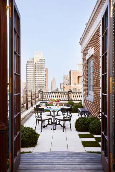  Eclectic Transitional Apartment Patio and Deck. New York City Pied-á-terre by Phillip Thomas Inc..