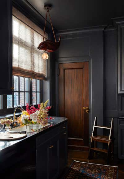 Eclectic Apartment Kitchen. New York City Pied-á-terre by Phillip Thomas Inc..