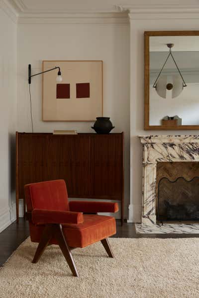  Art Deco Living Room. East Lincoln Park Row Home by Wendy Labrum Interiors.