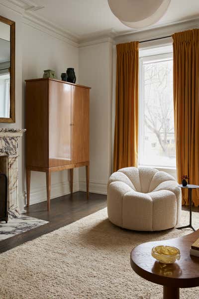  French Transitional Living Room. East Lincoln Park Row Home by Wendy Labrum Interiors.