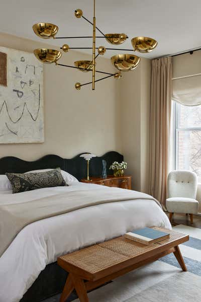  Art Deco Family Home Bedroom. East Lincoln Park Row Home by Wendy Labrum Interiors.