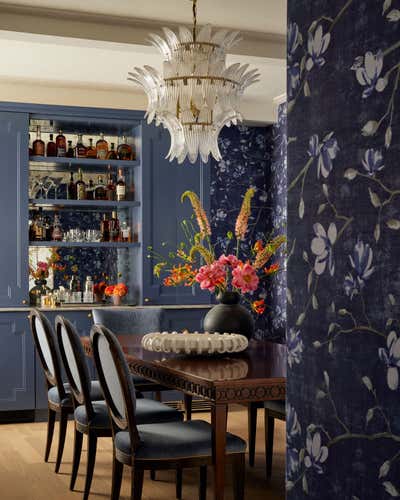  Transitional Maximalist Apartment Dining Room. West End Residence by Libarikian Interiors.