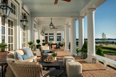  Vacation Home Patio and Deck. Eastern Shore Grandeur by Purple Cherry Architects.