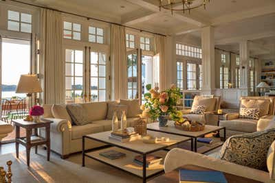  Traditional Vacation Home Living Room. Eastern Shore Grandeur by Purple Cherry Architects.