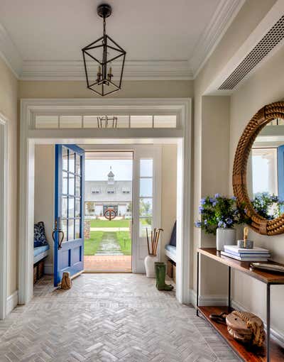  Vacation Home Entry and Hall. Eastern Shore Grandeur by Purple Cherry Architects.