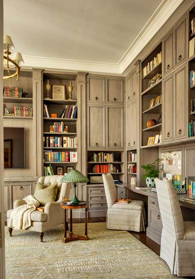 Traditional Family Home Office and Study. Shingle Style Elegance by Purple Cherry Architects.