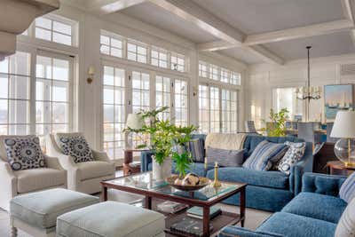  Traditional Family Home Living Room. Shingle Style Elegance by Purple Cherry Architects.
