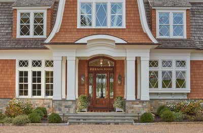 Traditional Family Home Exterior. Shingle Style Elegance by Purple Cherry Architects.