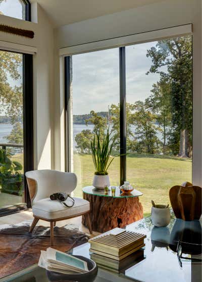 Contemporary Office and Study. Sahlin Farms Modern by Purple Cherry Architects.