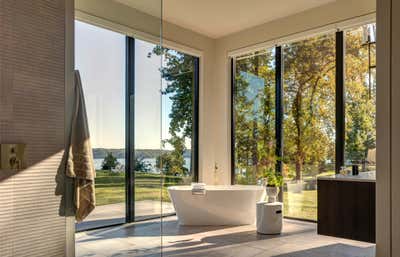 Contemporary Family Home Bathroom. Sahlin Farms Modern by Purple Cherry Architects.