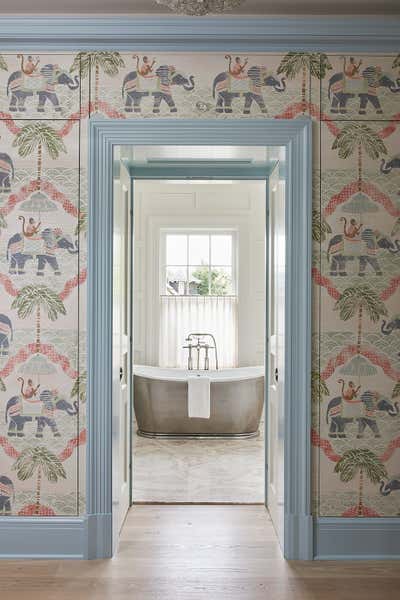  English Country Vacation Home Bathroom. Southampton by Phillip Thomas Inc..