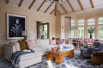  English Country Vacation Home Living Room. Southampton by Phillip Thomas Inc..