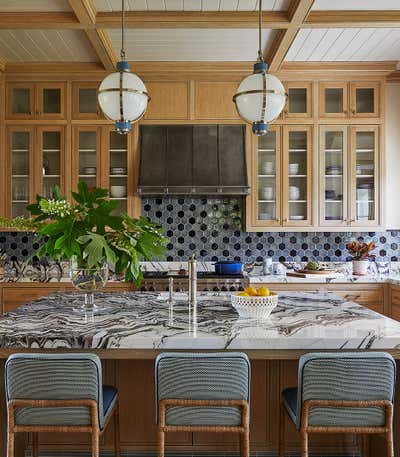  English Country Transitional Vacation Home Kitchen. Southampton by Phillip Thomas Inc..