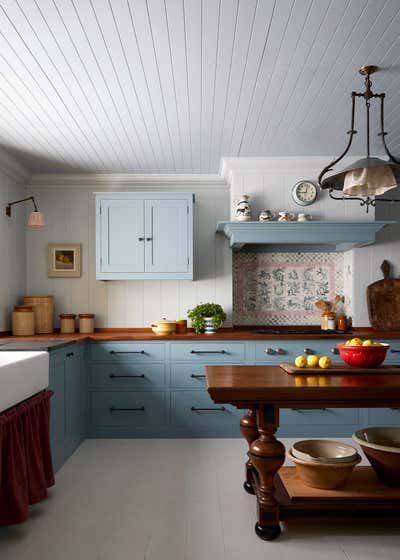  English Country Country House Kitchen. The Jacobean Manor House by Nicola Harding and Co.