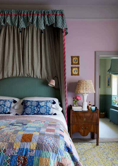  Country Farmhouse Country House Bedroom. The Jacobean Manor House by Nicola Harding and Co.