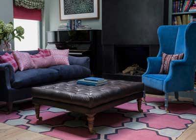  Arts and Crafts Eclectic Family Home Living Room. Notting Hill Townhouse by Nicola Harding and Co.