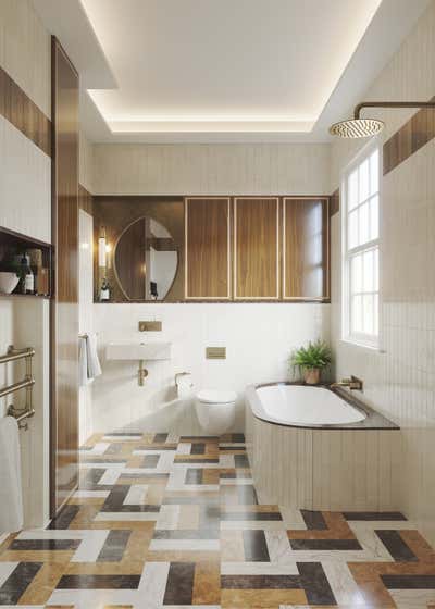 Modern Apartment Bathroom. Notting Hill Townhouse by Alex Dauley.