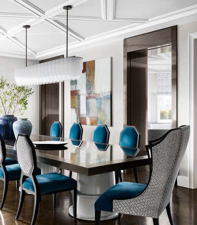  Art Deco Mid-Century Modern Family Home Dining Room. A 1930s Brooklyn Residence  by Ovadia Design Group.