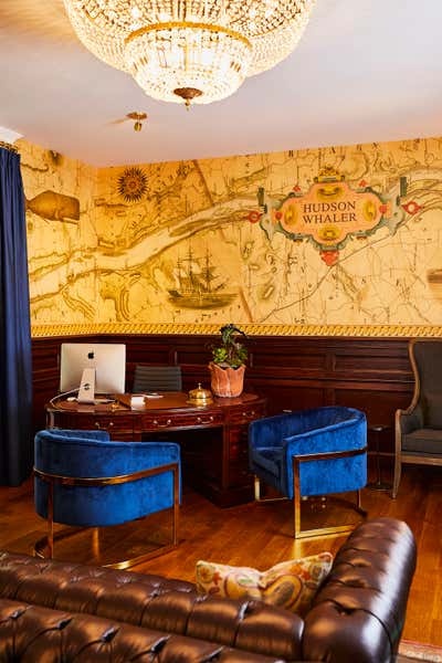  Transitional Eclectic Hotel Lobby and Reception. Hudson Whaler Hotel by Harry Heissmann Inc..