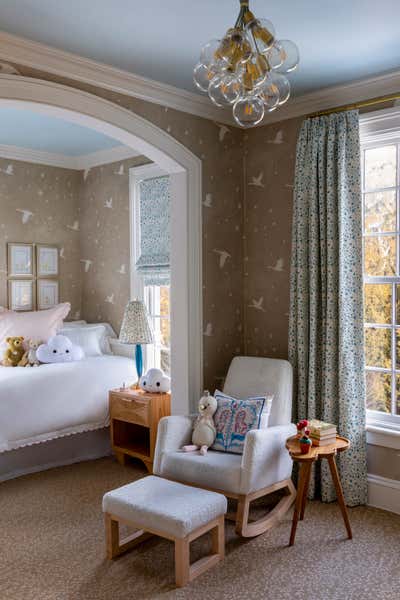  Transitional Eclectic Family Home Children's Room.  Nursery by Harry Heissmann Inc..