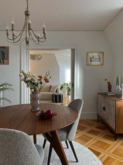  Eclectic Apartment Dining Room. Zurich Seefeld by Demivista Interior Design.