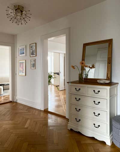 French Eclectic Entry and Hall. Zurich Seefeld by Demivista Interior Design.