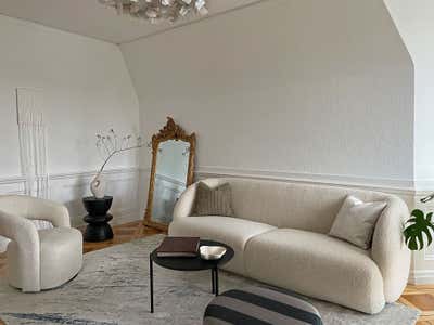  French Eclectic Apartment Living Room. Zurich Seefeld by Demivista Interior Design.