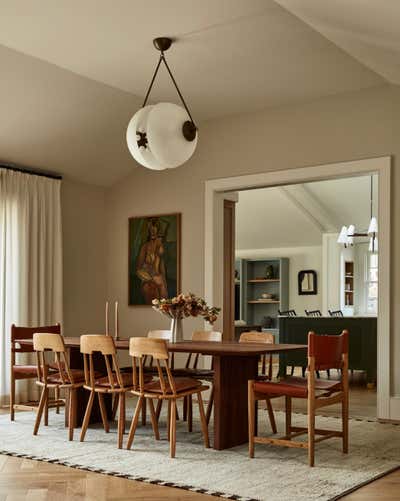  Transitional Family Home Dining Room. Tiburon House by Lauren Nelson Design.