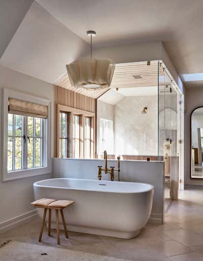 Organic Family Home Bathroom. Orinda Retreat by Lauren Nelson Design.