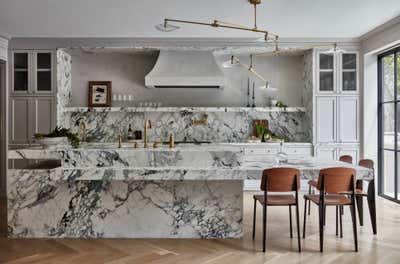 Modern Family Home Kitchen. Presidio Parisian Home by Lauren Nelson Design.