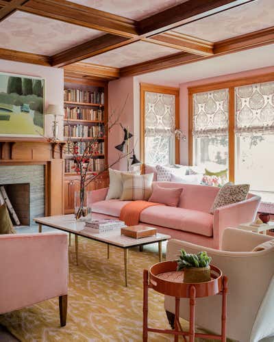  Eclectic Family Home Living Room. Literary Retreat by Lisa Tharp Design.