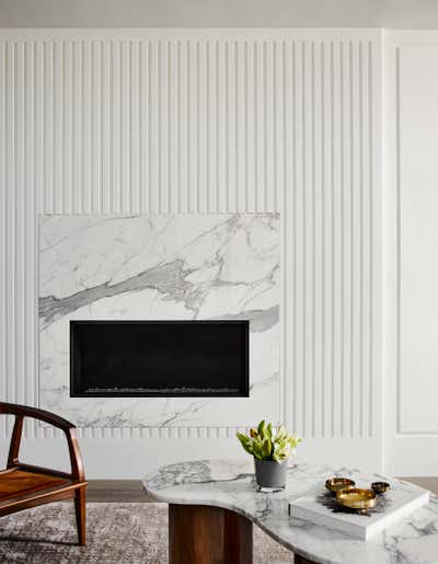  Mid-Century Modern Minimalist Apartment Living Room. The Lucas by Lisa Tharp Design.