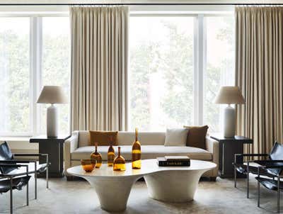  Mid-Century Modern Apartment Living Room. South End by Lisa Tharp Design.