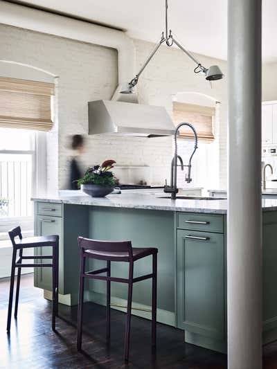  Industrial Apartment Kitchen. South End by Lisa Tharp Design.