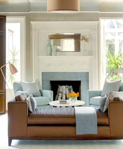  Transitional Family Home Living Room. Brookline by Lisa Tharp Design.
