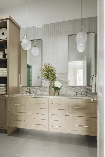  Transitional Vacation Home Bathroom. ASC Relatively Calm Waters by Amy Storm and Company, LLC.