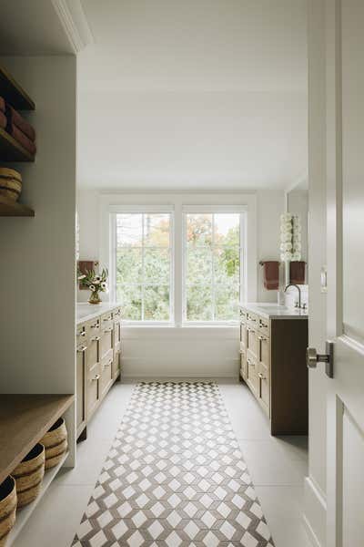  Transitional Vacation Home Bathroom. ASC Relatively Calm Waters by Amy Storm and Company, LLC.