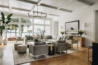  Transitional Vacation Home Living Room. ASC Relatively Calm Waters by Amy Storm and Company, LLC.