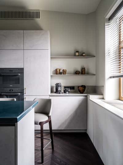 Modern Apartment Kitchen. European Neo-Classicism by O&A Design Ltd.
