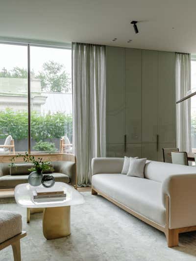  Modern Contemporary Living Room. Modern Apartment where slow living trends meet exquisite designs by O&A Design Ltd.