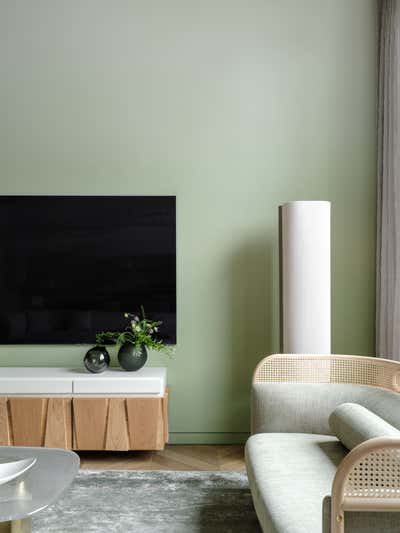  Contemporary Living Room. Modern Apartment where slow living trends meet exquisite designs by O&A Design Ltd.