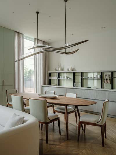  Eclectic Dining Room. Modern Apartment where slow living trends meet exquisite designs by O&A Design Ltd.