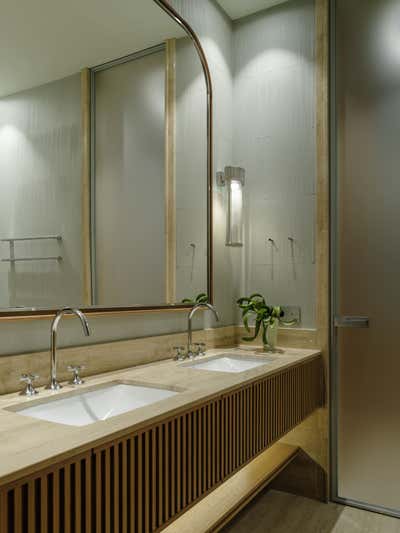 Modern Bathroom. Modern Apartment where slow living trends meet exquisite designs by O&A Design Ltd.