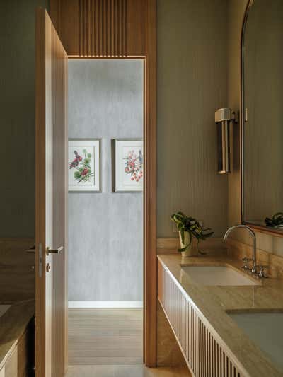 Modern Bathroom. Modern Apartment where slow living trends meet exquisite designs by O&A Design Ltd.