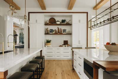  Transitional Vacation Home Kitchen. ASC Relatively Calm Waters by Amy Storm and Company, LLC.