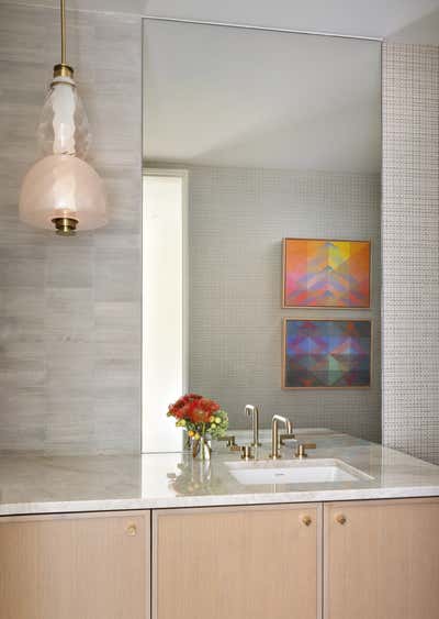 Mid-Century Modern Family Home Bathroom. Nashville Residence by Damon Liss Design.