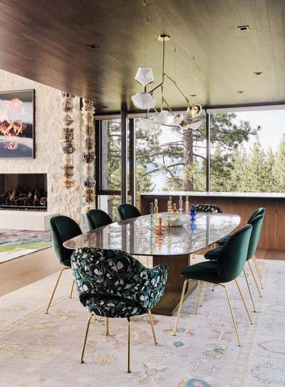  Bohemian Vacation Home Dining Room. Lake Tahoe by Fern Santini, Inc..