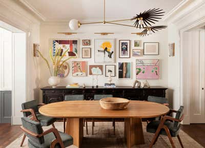  Eclectic Family Home Dining Room. New York Private Residence by Charles and Co. .